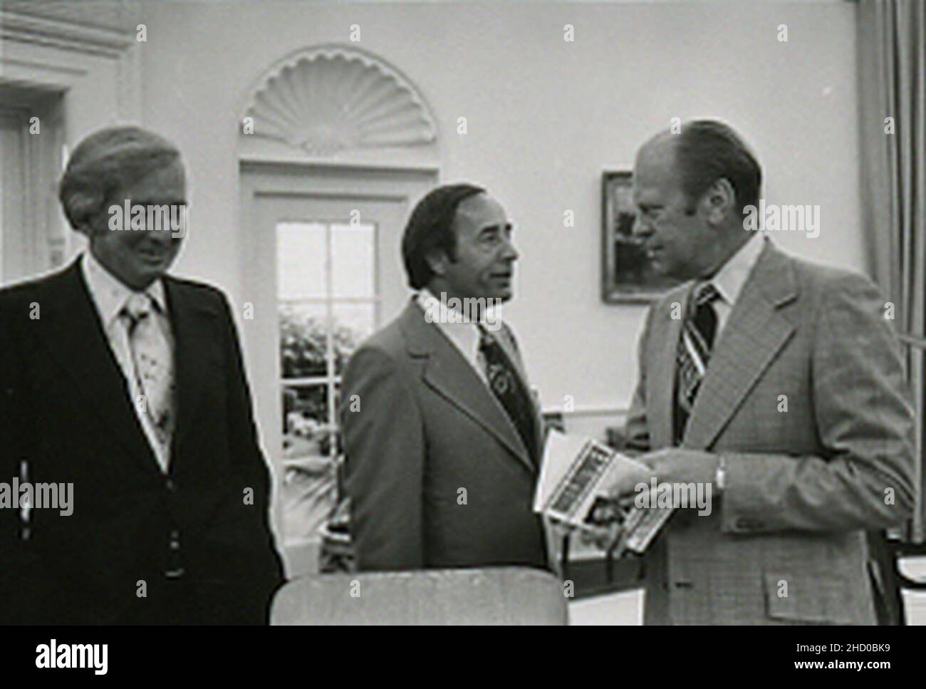 Richard DeVos Jay Van Andel Gerald R. Ford. Foto Stock