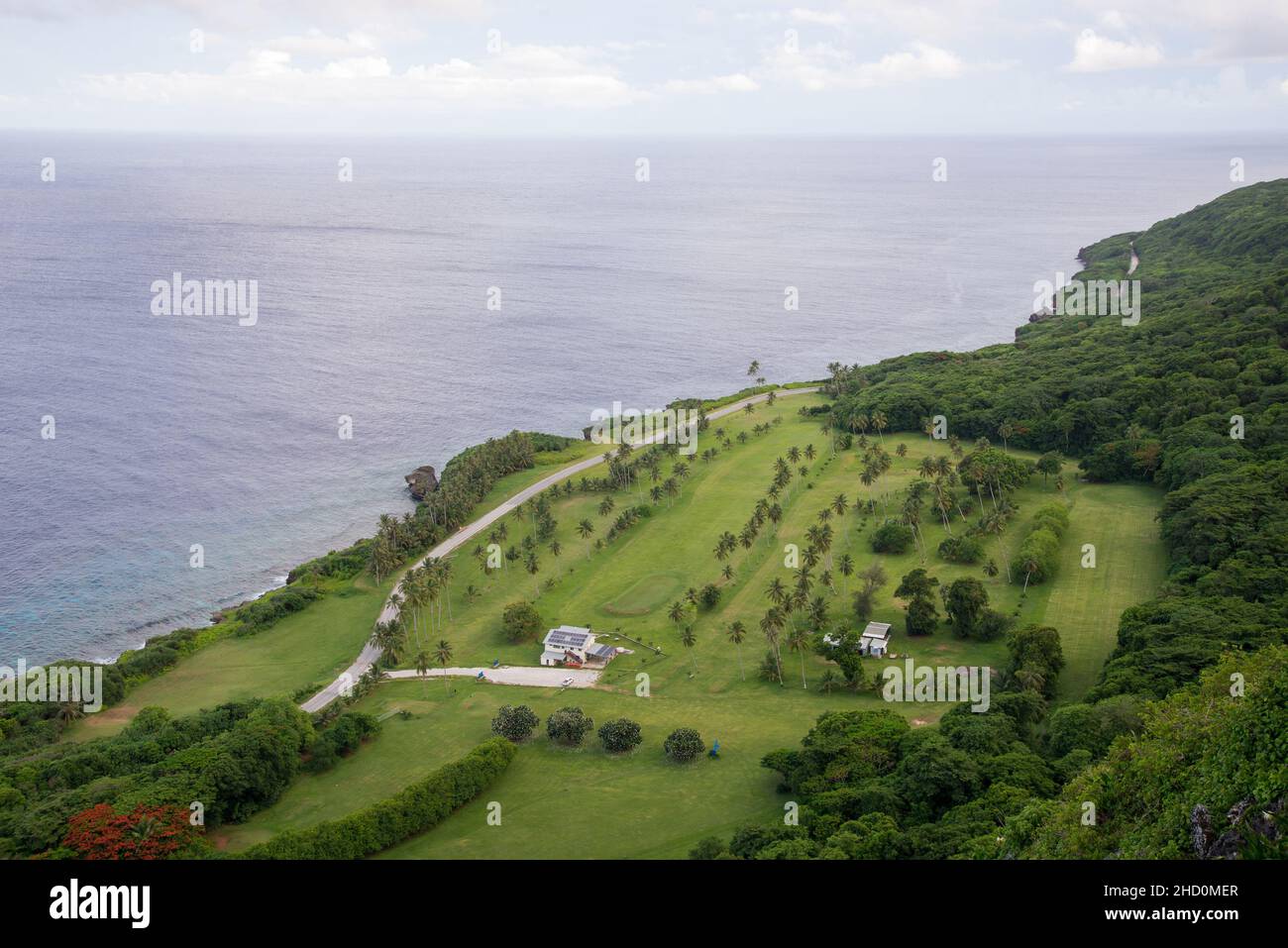 Il campo da golf Christmas Island e Indian Oean, come si vede dal campo da golf Lookout. Foto Stock