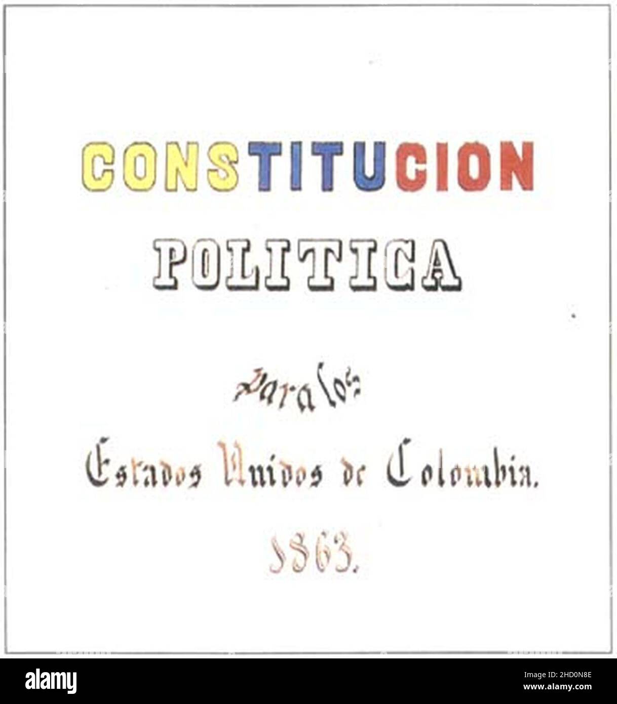 Costituzione di Rionegro. Foto Stock