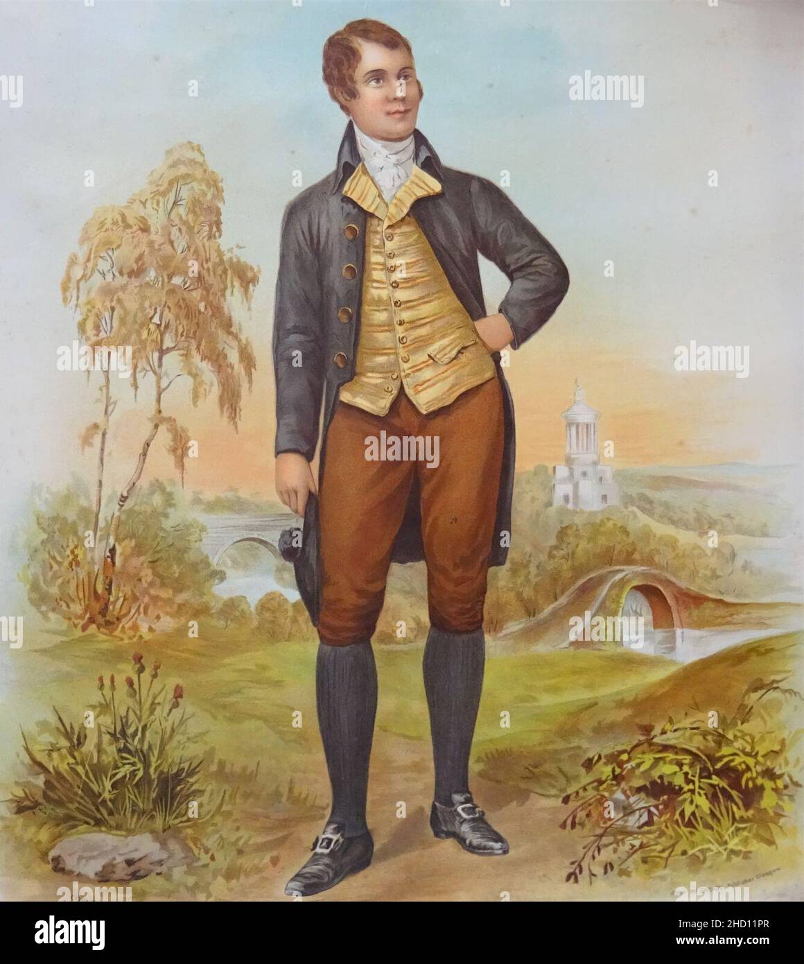 Robert Burns a Alloway. John McGready. 1896. Foto Stock