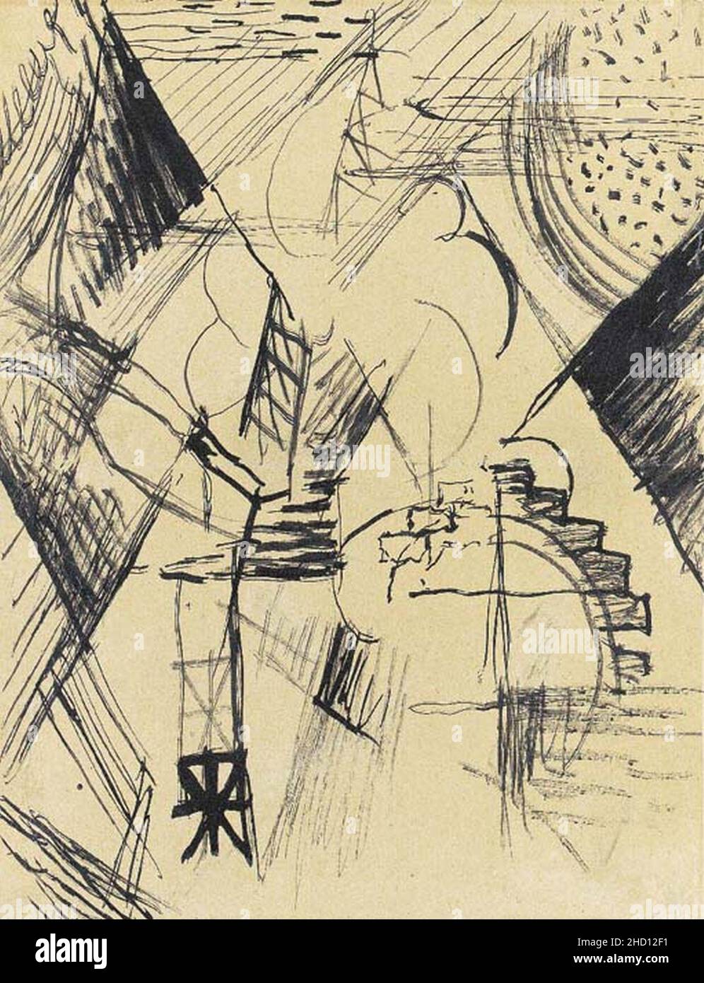 Robert Delaunay la Tour Eiffel et la Roue 1910-1913. Foto Stock