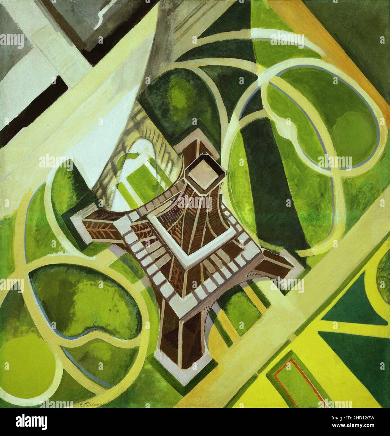 Robert Delaunay, Tour Eiffel e Jardin du Champ de Mars, 1922 - Art Talk. Foto Stock
