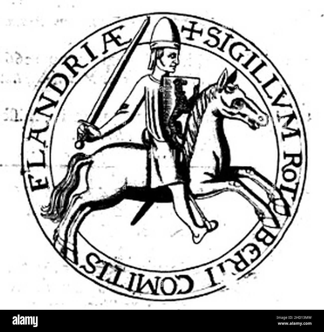 Robert i delle Fiandre. Foto Stock