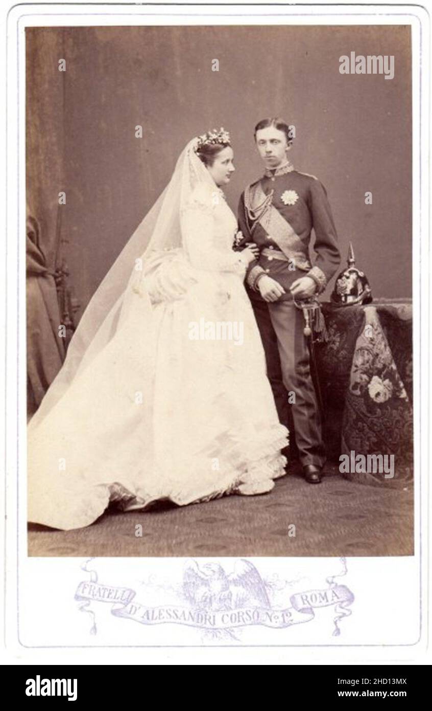 Robert i, duca di Parma e sua moglie alle loro nozze. Foto Stock