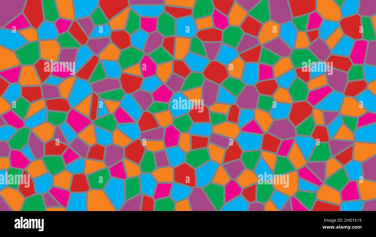 Sfondo a mosaico coloso. Dimensione 16:9. Illustrazione vettoriale. EPS10. Illustrazione Vettoriale