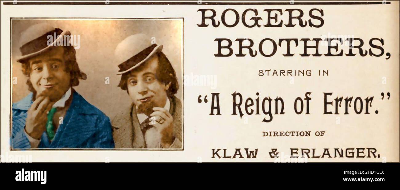 Rogers Brothers in Klaw and Erlanger's ''Reign of Error'' 1899. Foto Stock
