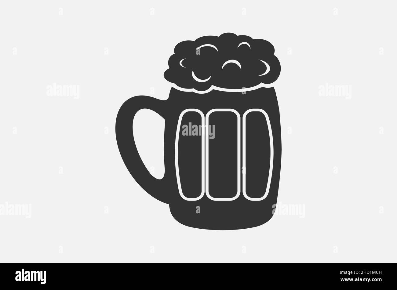 Illustrazione vettoriale retrò della tazza di birra Illustrazione Vettoriale