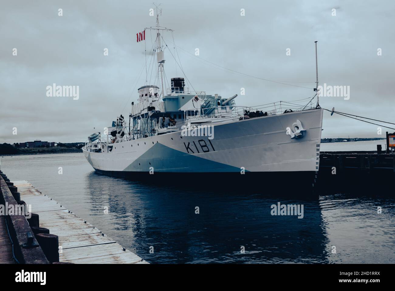 HMCS Sackville è l'ultima corvette sopravvissuta di classe dei fiori della seconda guerra mondiale, sopravvissuta a 30 convogli Trans-Atlantic scortati Foto Stock