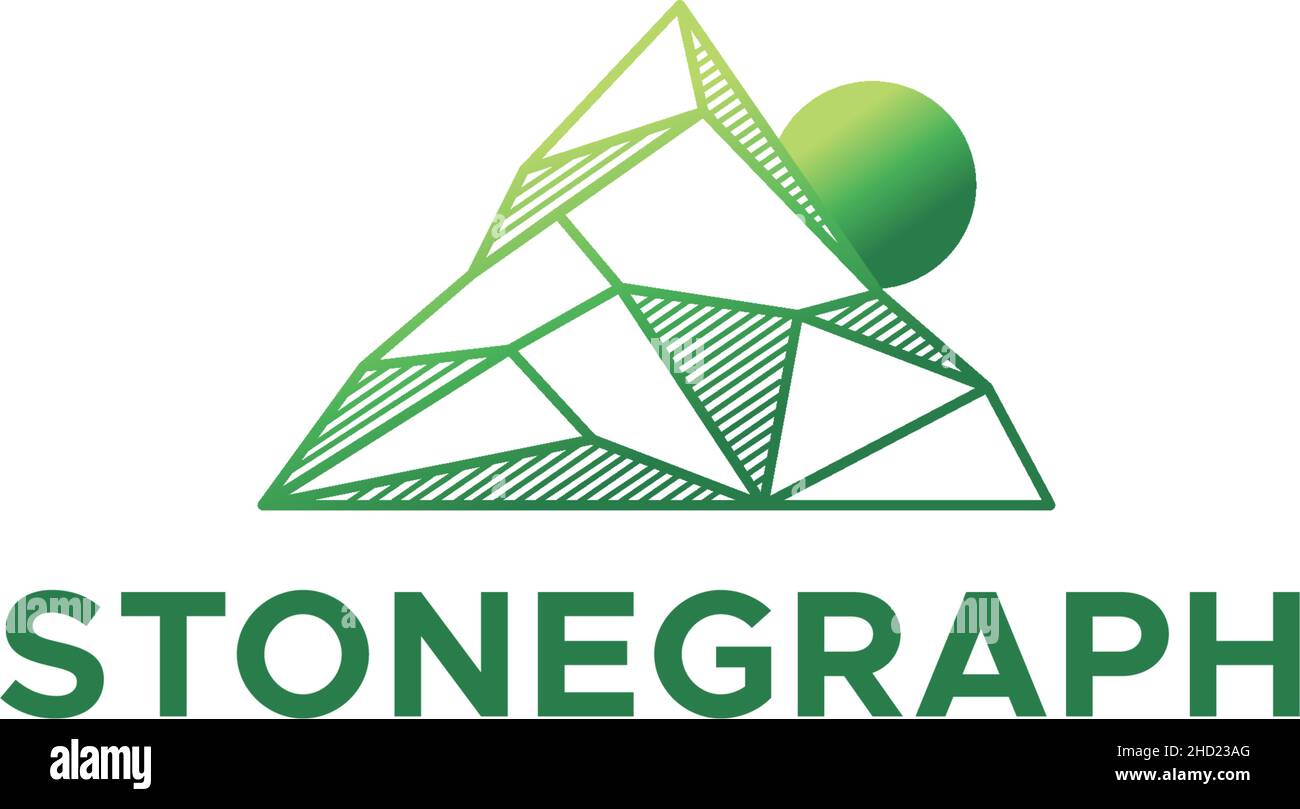 Design moderno STONEGRAPH design con logo a forte oggetto Illustrazione Vettoriale