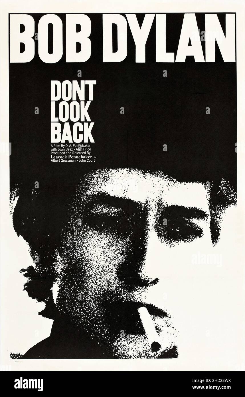 Non guardare indietro - Bob Dylan (poster 1967) Foto Stock