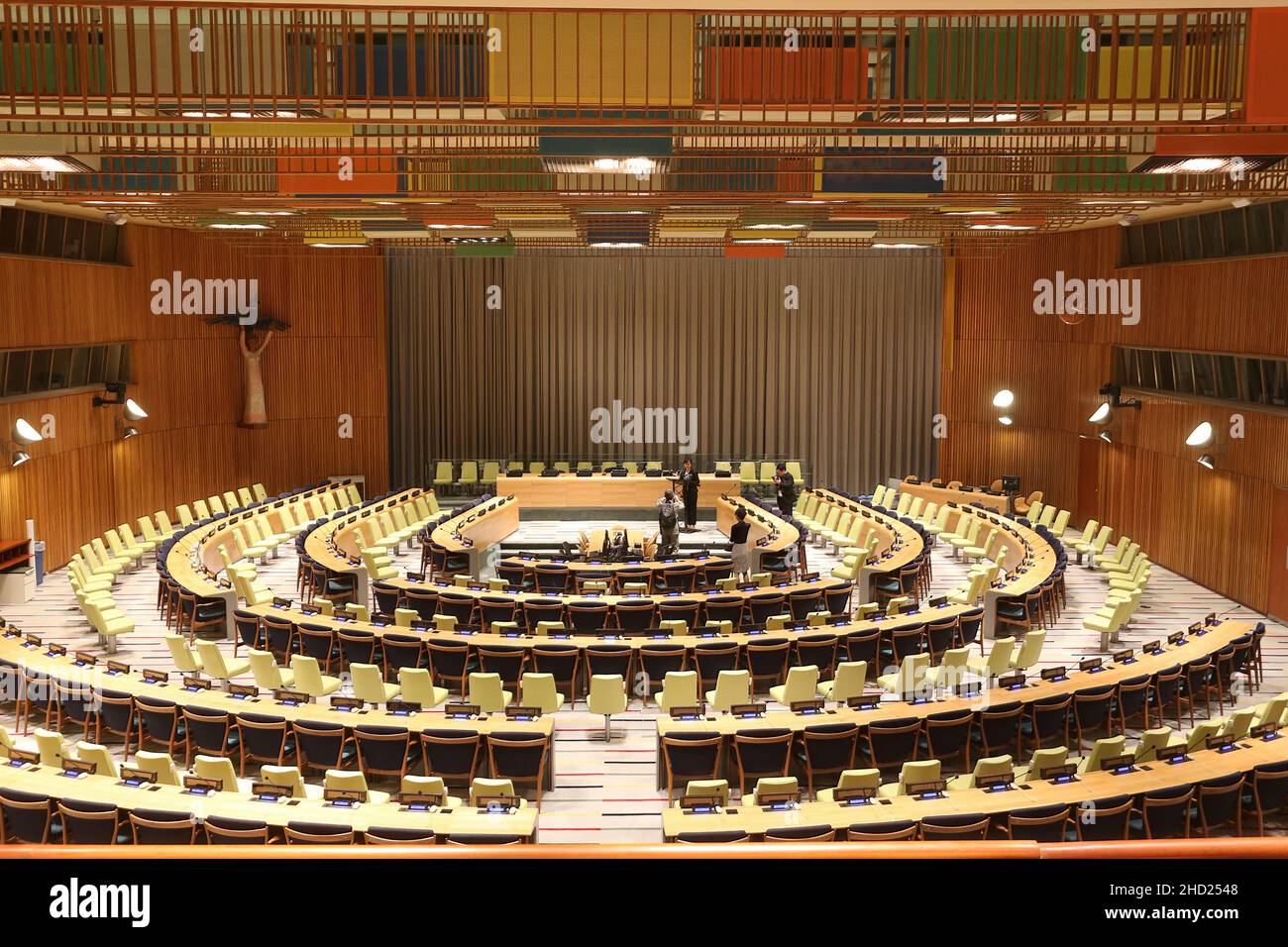 La camera del Consiglio fiduciario delle Nazioni Unite, sede delle Nazioni Unite. York, NY, Stati Uniti d'America - Foto Stock