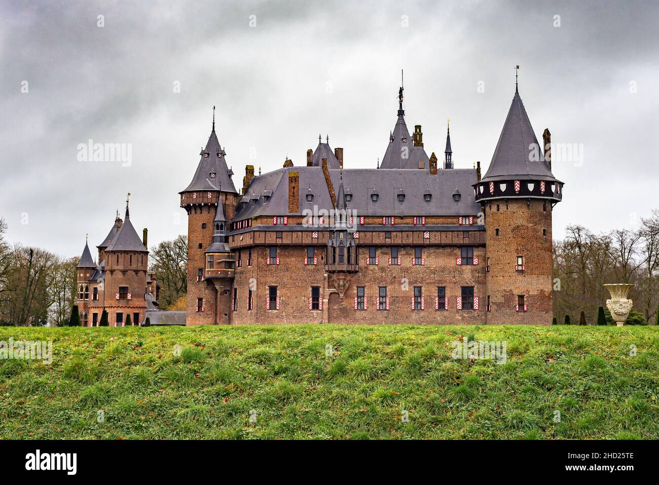 Pittoresco castello 'De Haar', vicino alla città di Utrecht, Paesi Bassi Foto Stock