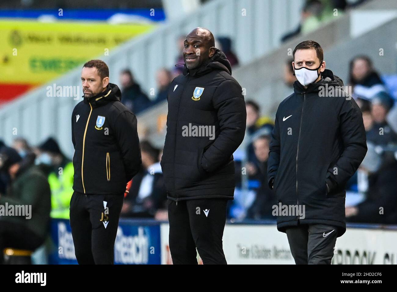 Darren Moore manager di Sheffield Mercoledì durante la partita in , il 1/2/2022. (Foto di Craig Thomas/News Images/Sipa USA) Foto Stock