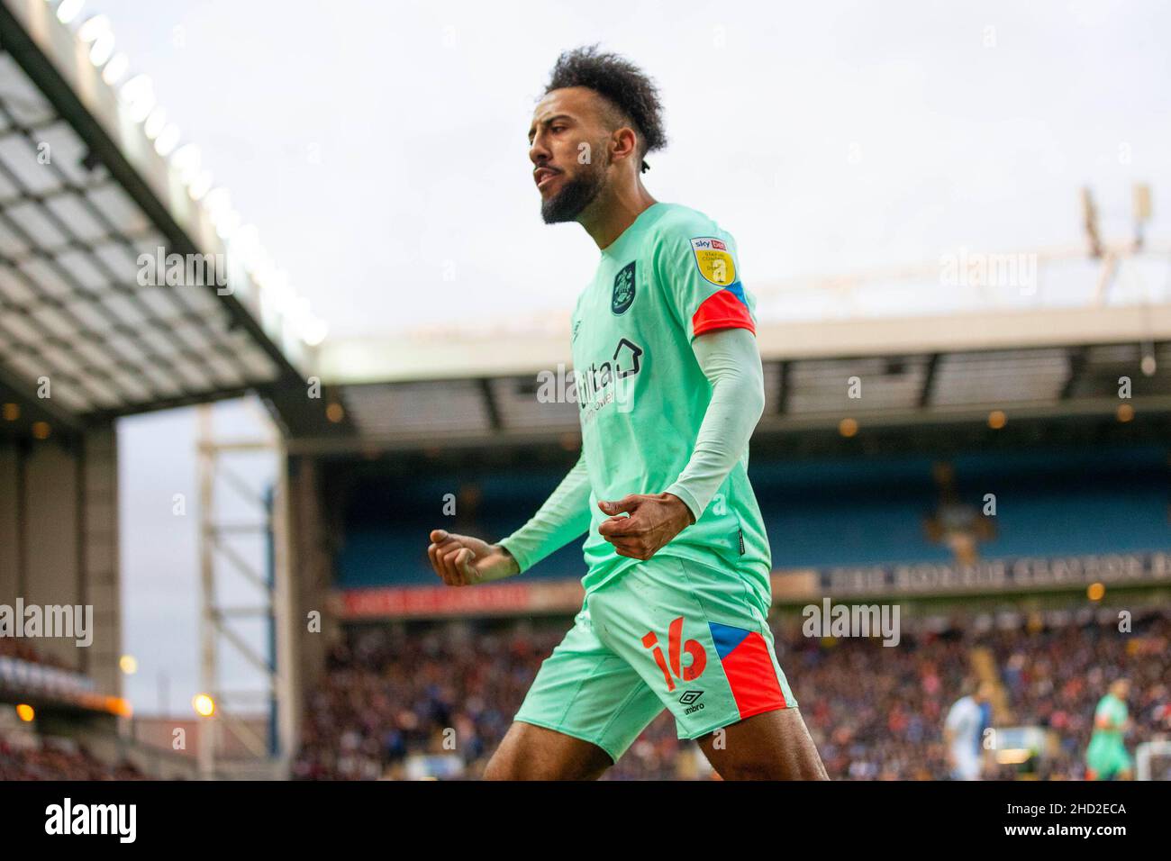 Sorba Thomas di Huddersfield Town durante la partita EFL Sky Bet Championship tra Blackburn Rovers e Huddersfield Town a Ewood Park, Blackburn, Inghilterra, il 2 gennaio 2022. Photo by Mike Morese.solo per uso editoriale, licenza richiesta per uso commerciale. Nessun utilizzo nelle scommesse, nei giochi o nelle pubblicazioni di un singolo club/campionato/giocatore. Credit: UK Sports Pics Ltd/Alamy Live News Foto Stock