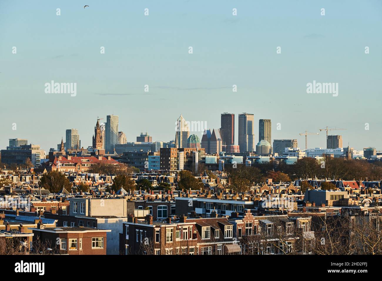 Vista sull'Aia dalla cima della duna a Duindorp Foto Stock