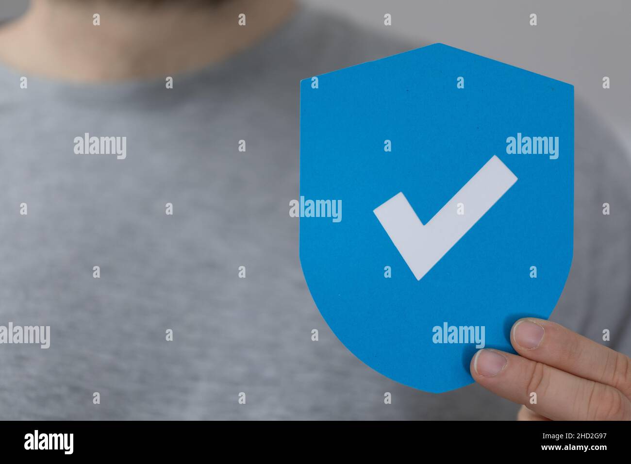 Primo piano dell'icona protezione di rete e privacy delle informazioni Foto Stock