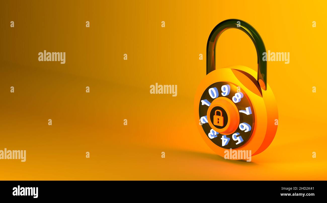 3D rendering del background di protezione della tecnologia digitale Foto Stock