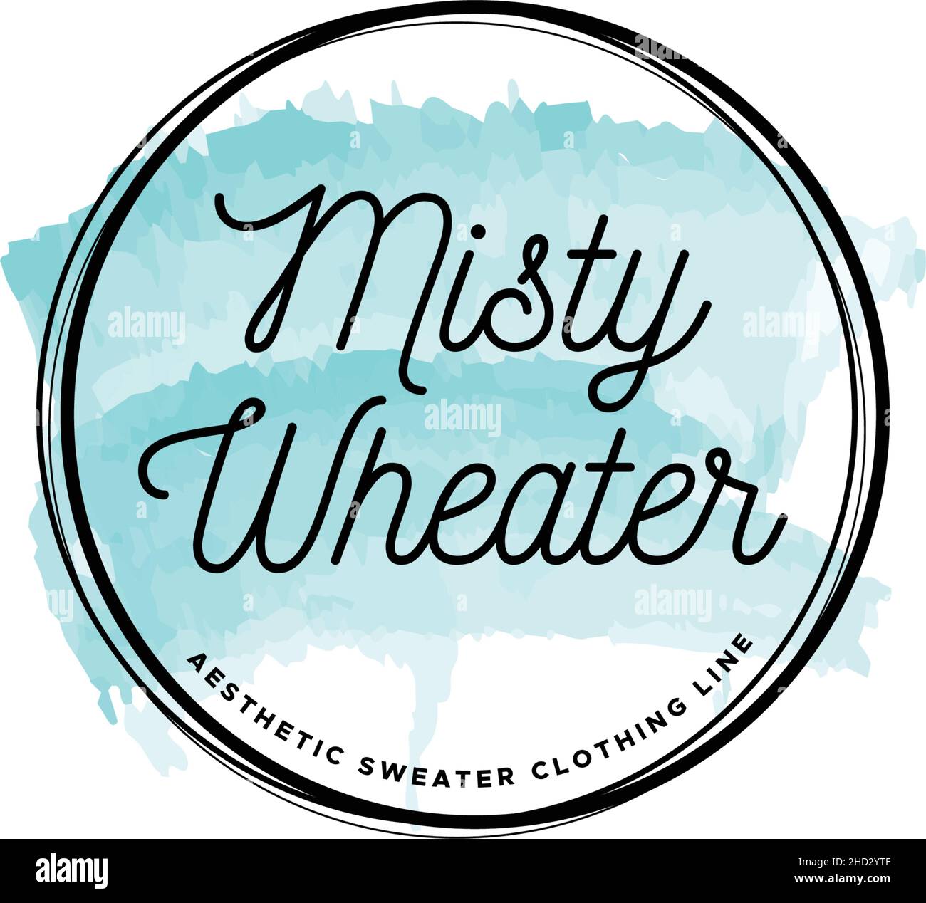 Design moderno con logo MISTY WHEATER Illustrazione Vettoriale