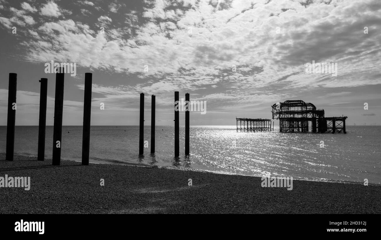 Molo Ovest di Brighton Foto Stock