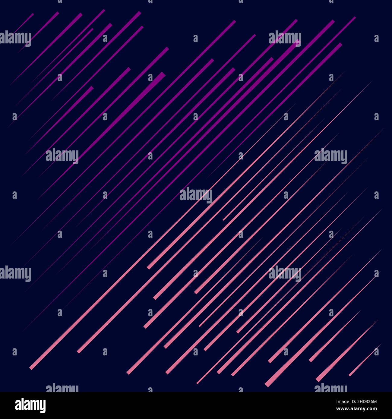 Linee oblique di velocità rosa e viola in forma di freccia. Linee diagonali parallele. Illustrazione vettoriale. Ideale per lo sfondo a righe ripetute astratte Illustrazione Vettoriale