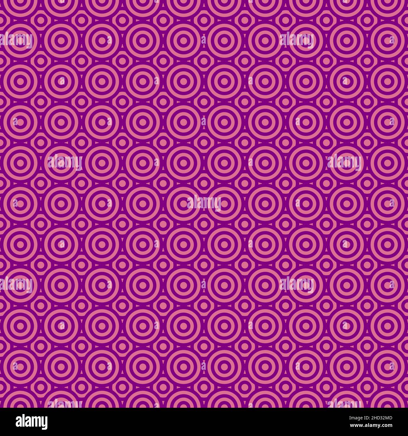 Cerchi viola e rosa. Elemento di progettazione. Modello senza cuciture trendy per stampe, brochure, pagine Web, modelli e design tessile Illustrazione Vettoriale