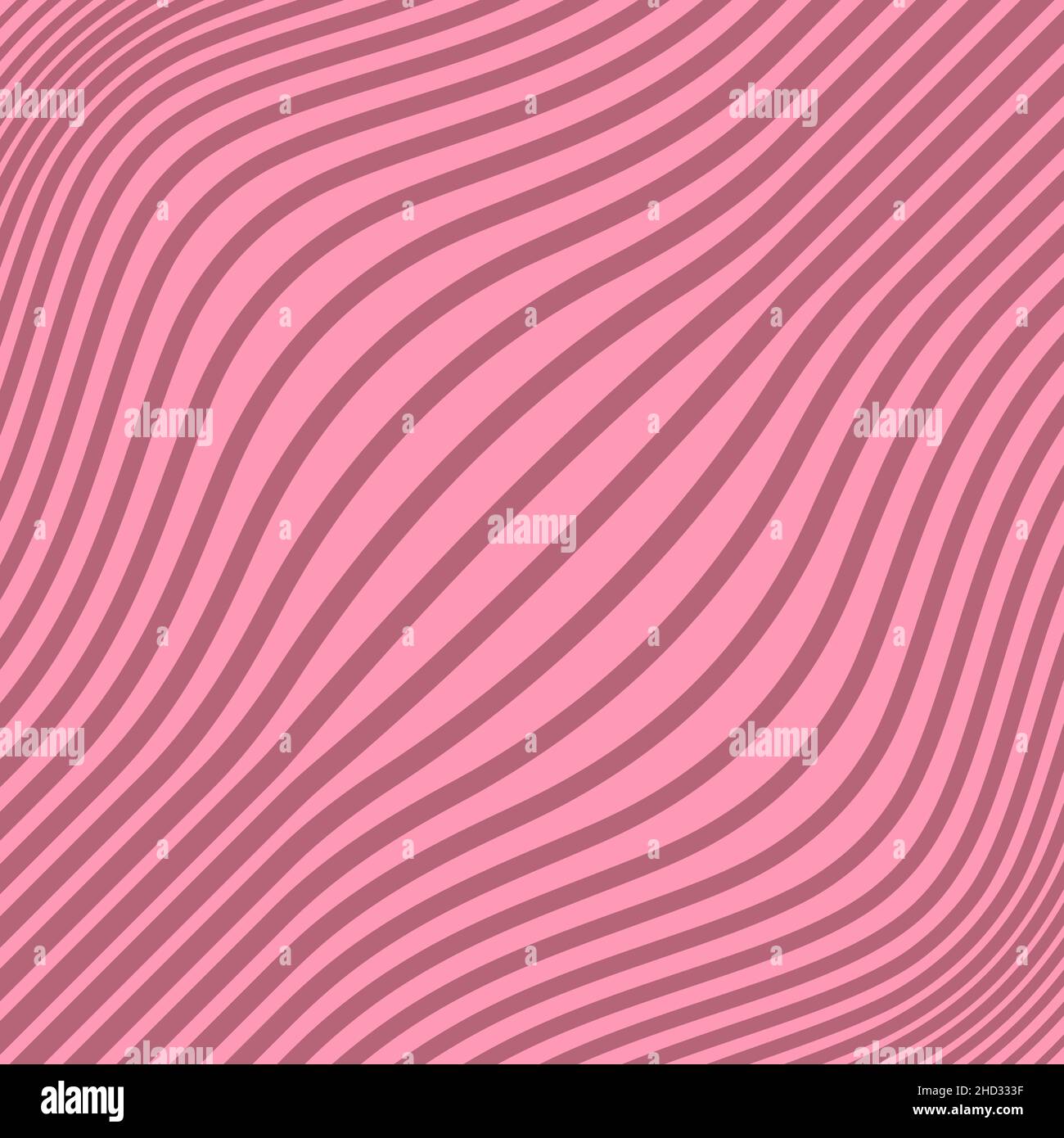 Disegno astratto con linee curve rosa. Immagine digitale con strisce psichedeliche. Illustrazione vettoriale. Per le stampe, sfondo astratto Illustrazione Vettoriale