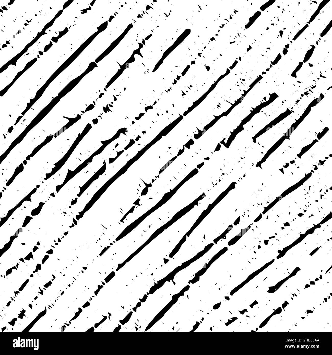 Trama grungia obliqua nera. Tessuto di distress di macchie, macchie, inchiostro, punti, graffi. Elemento di design per pattern, effetto grungy, template, sfondo Illustrazione Vettoriale