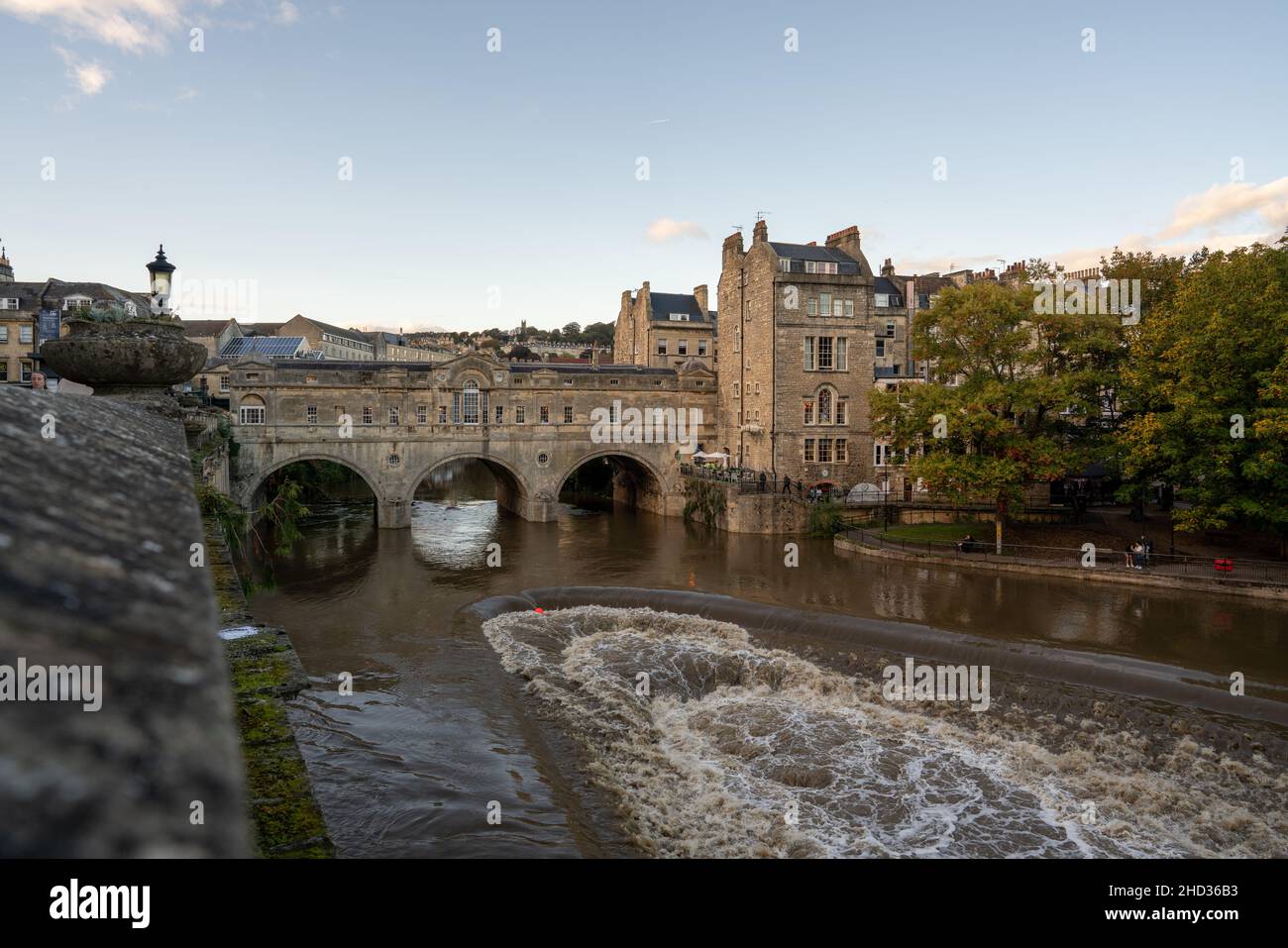 Vista sulla città di Bath al tramonto Foto Stock