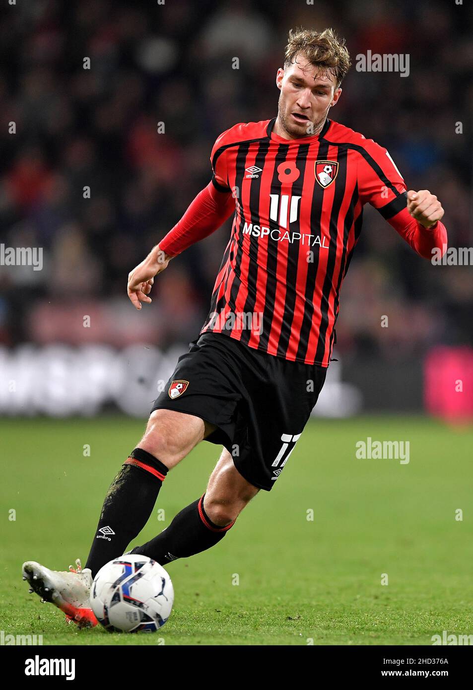 Jack Stacey di AFC Bournemouth - AFC Bournemouth contro Preston North End, Sky Bet Championship, Vitality Stadium, Bournemouth, Regno Unito - 3rd novembre 2021 solo per uso editoriale - si applicano le restrizioni DataCo Foto Stock