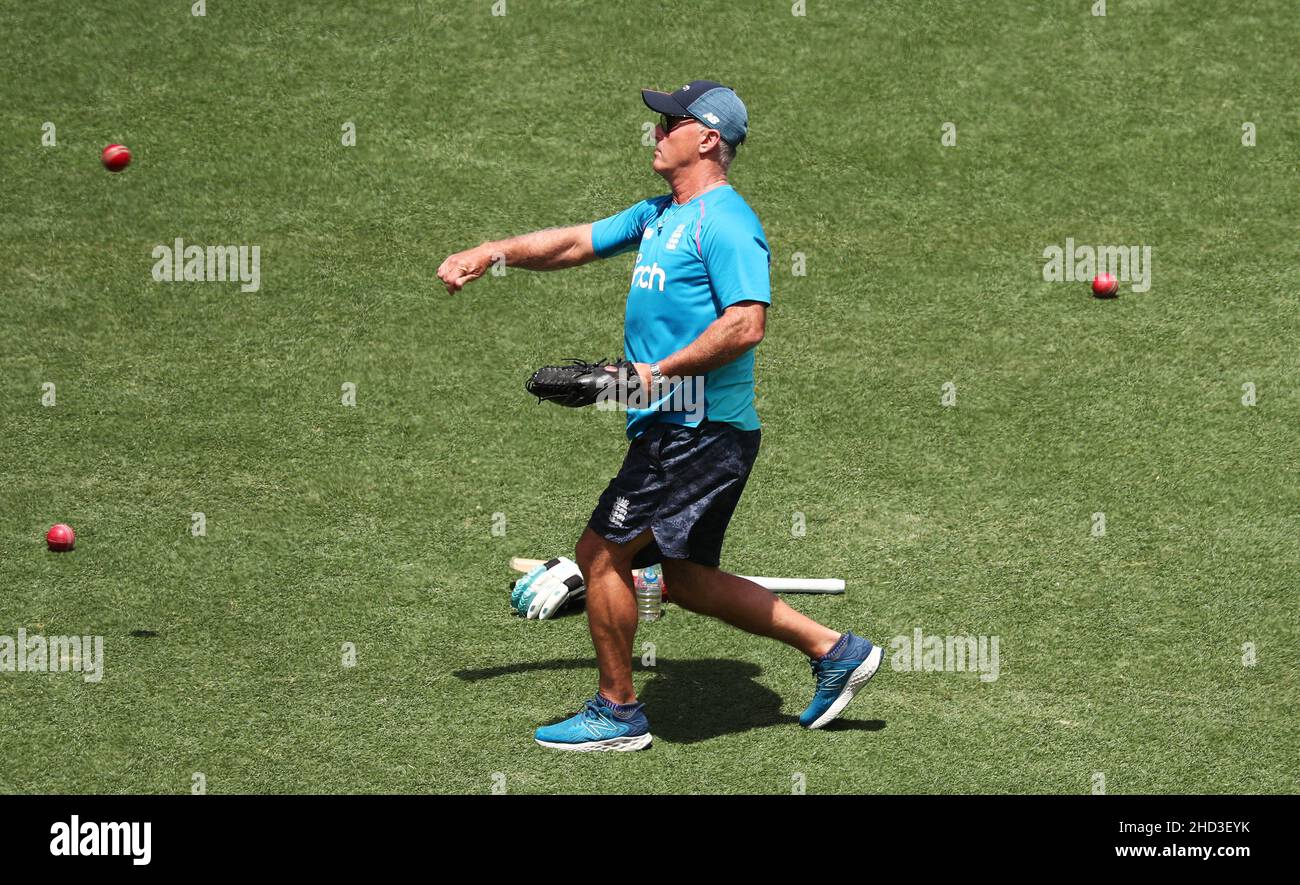 L'allenatore inglese Graham Thorpe durante una sessione di reti al Sydney Cricket Ground, Sydney. Data foto: Lunedì 3 gennaio 2022. Foto Stock