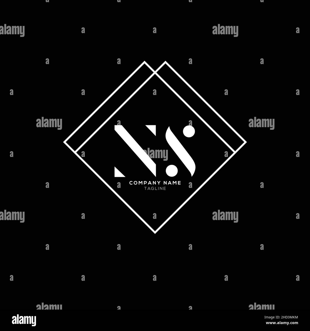 Attraente moderno NS lettera Business Logo Design Alphabet icona Vector Symbol. Modello di logo Creative minimal letter NS. Illustrazione Vettoriale