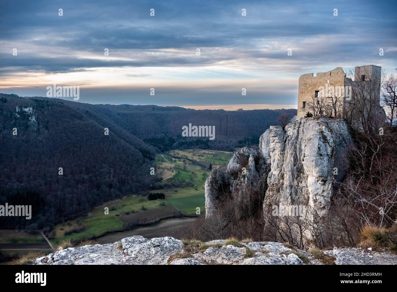 Castello di Reussenstein nell'inverno 2022 Foto Stock