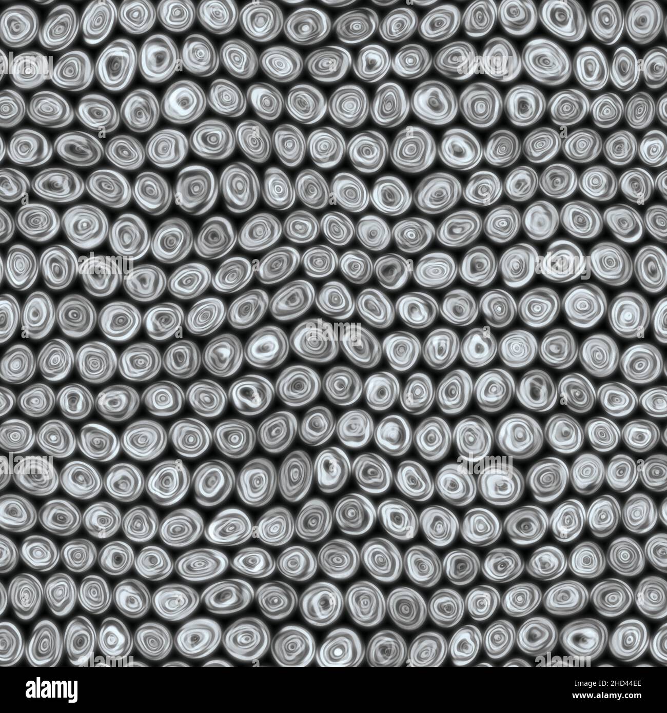 Tiny Grey Squiggly Swirly Spiral Circoli senza giunture modello Foto Stock