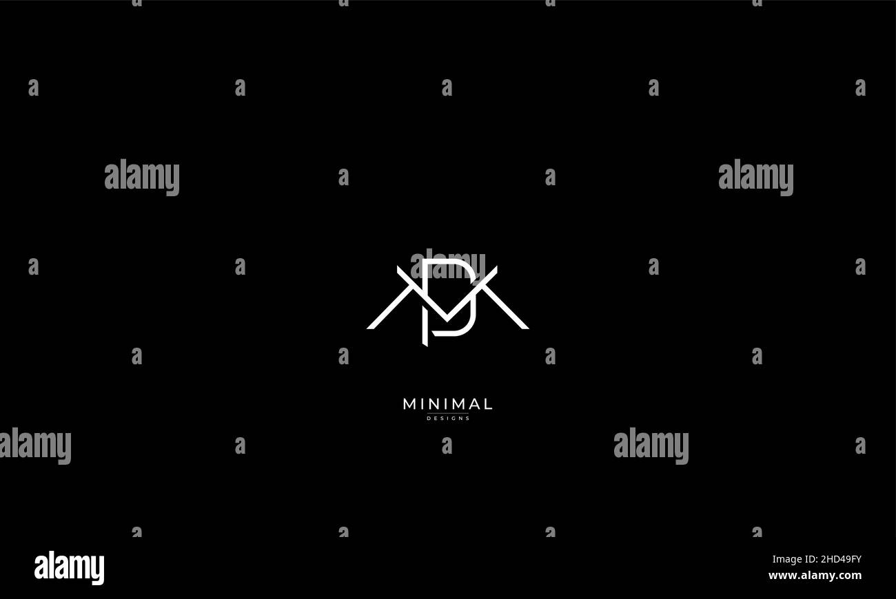 Icona lettera alfabetica logo MP o PM Illustrazione Vettoriale