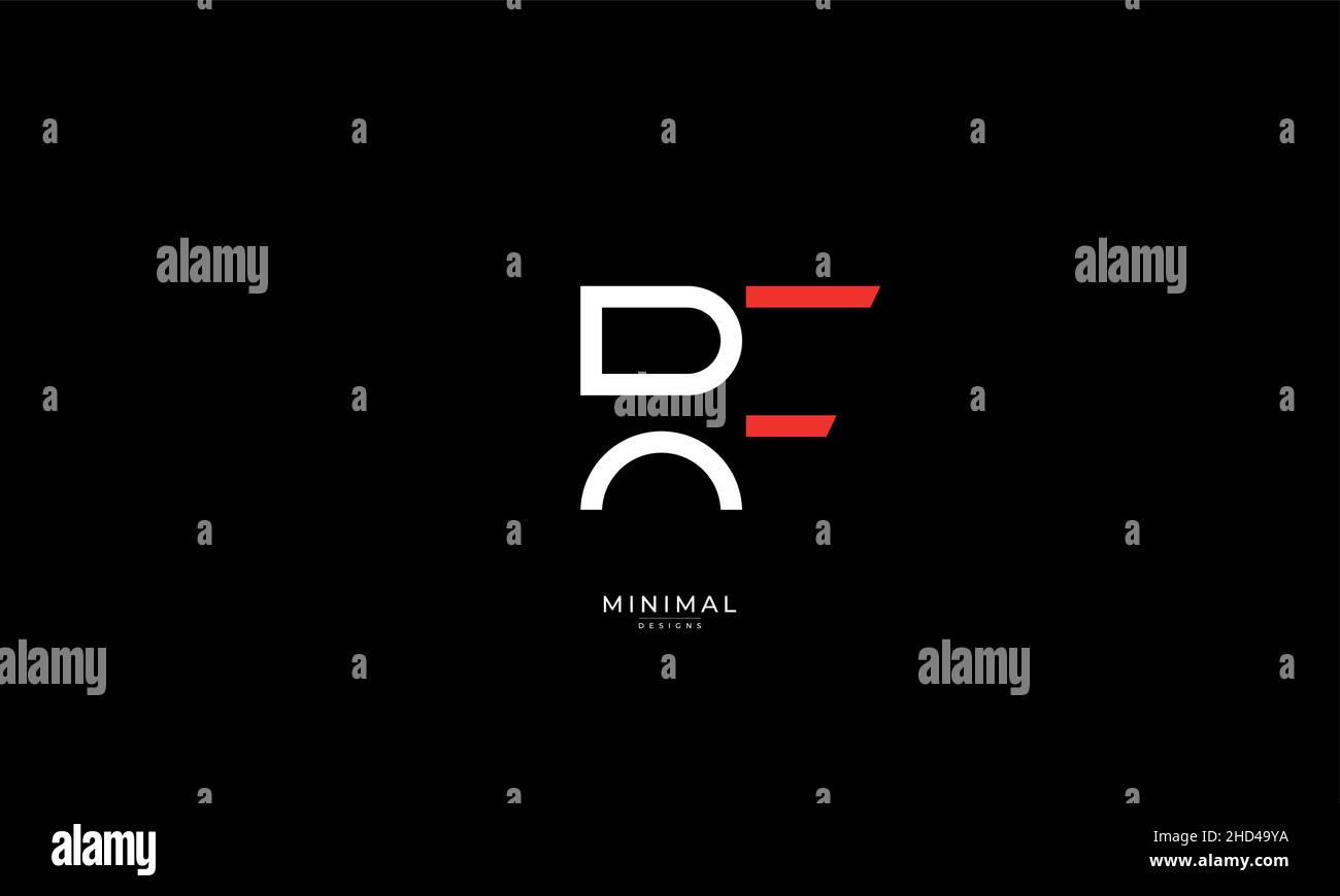 Icona lettera alfabetica logo RF Illustrazione Vettoriale