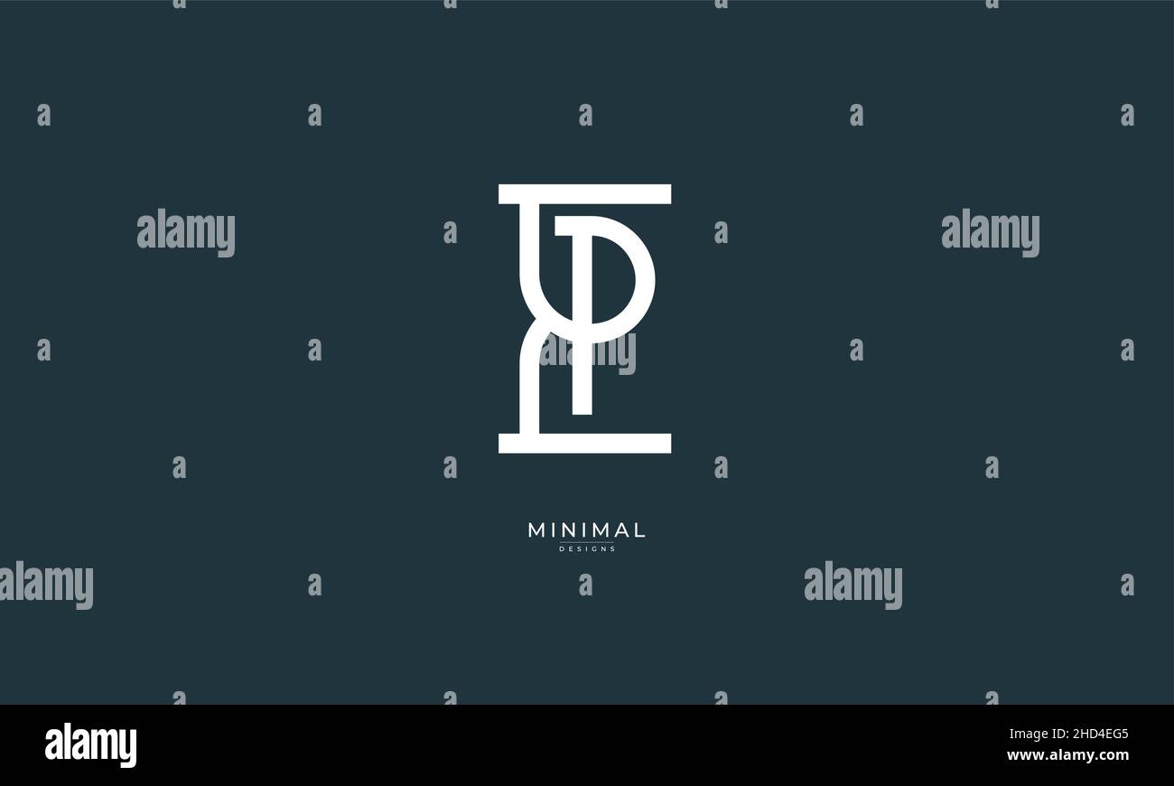 Icona alfabetica con logo EP o PE Illustrazione Vettoriale