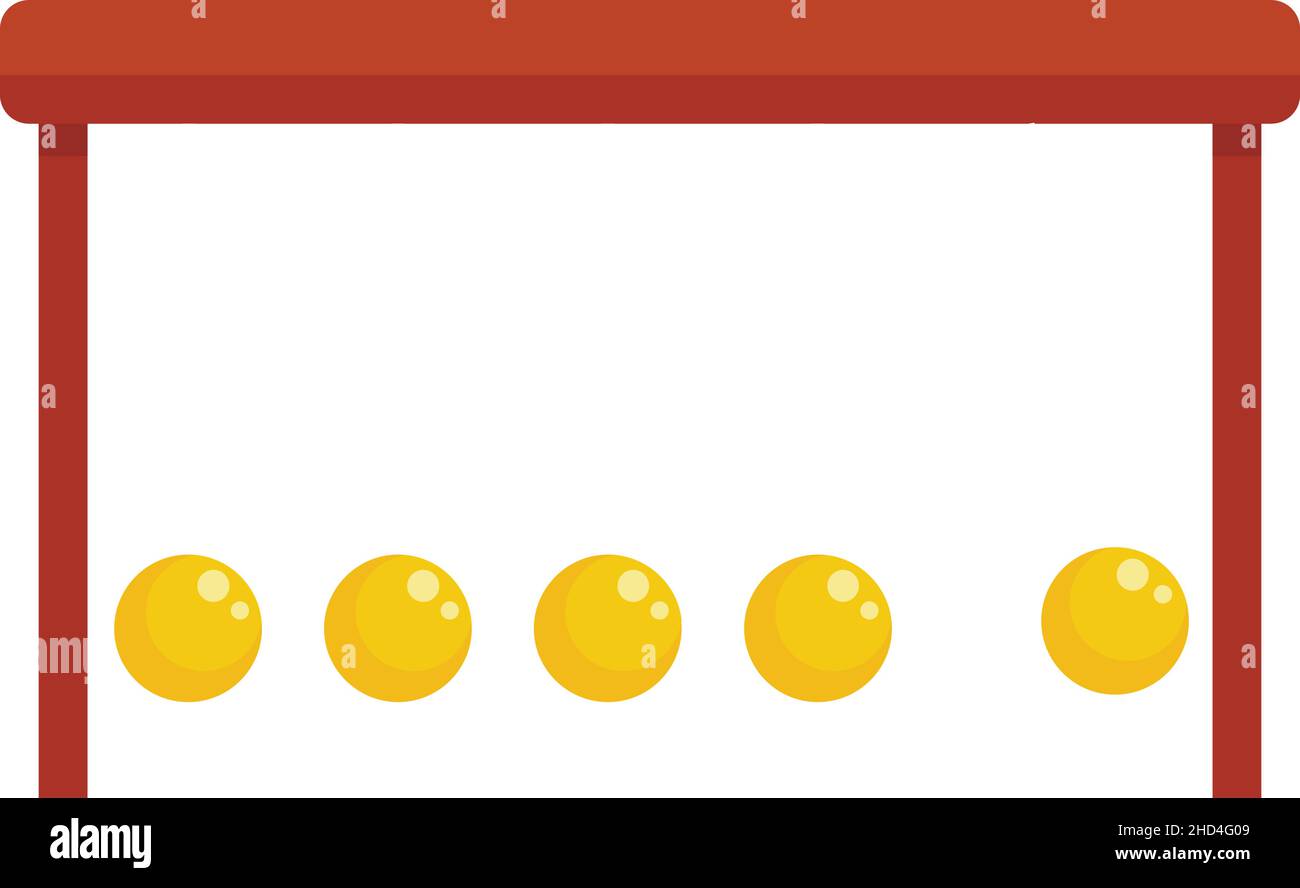 Icona del cavalletto per gravità Newton. Illustrazione piatta dell'icona del vettore del supporto di gravità Newton isolata su sfondo bianco Illustrazione Vettoriale