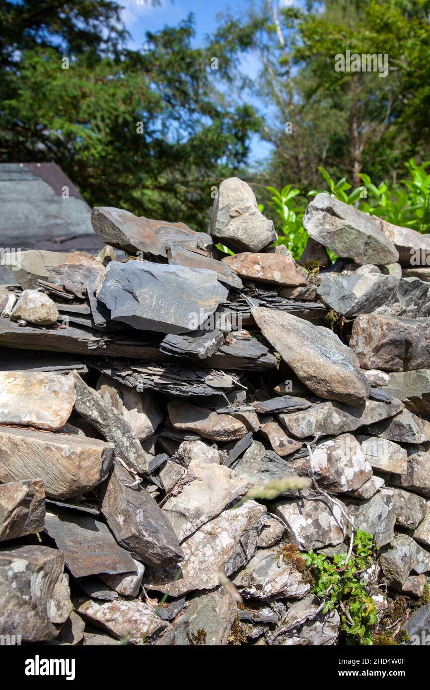 Muro di pietra a secco Foto Stock
