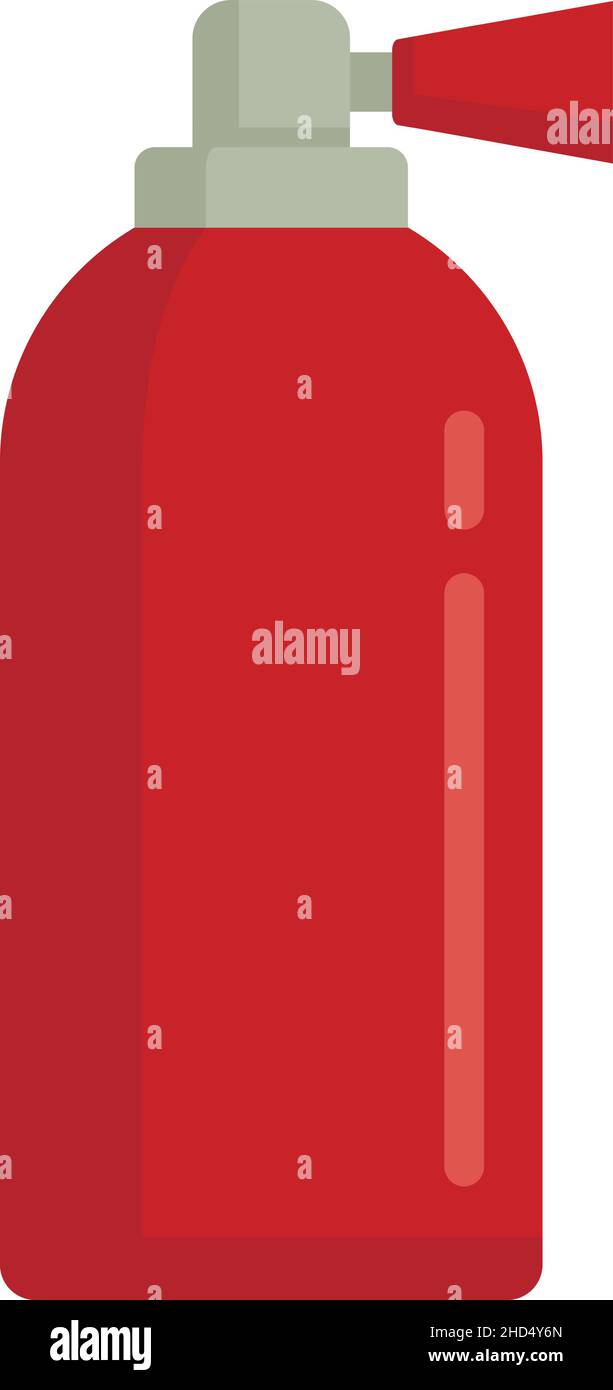 Icona estintore per auto. Illustrazione piatta dell'estintore per l'icona del vettore auto isolata su sfondo bianco Illustrazione Vettoriale