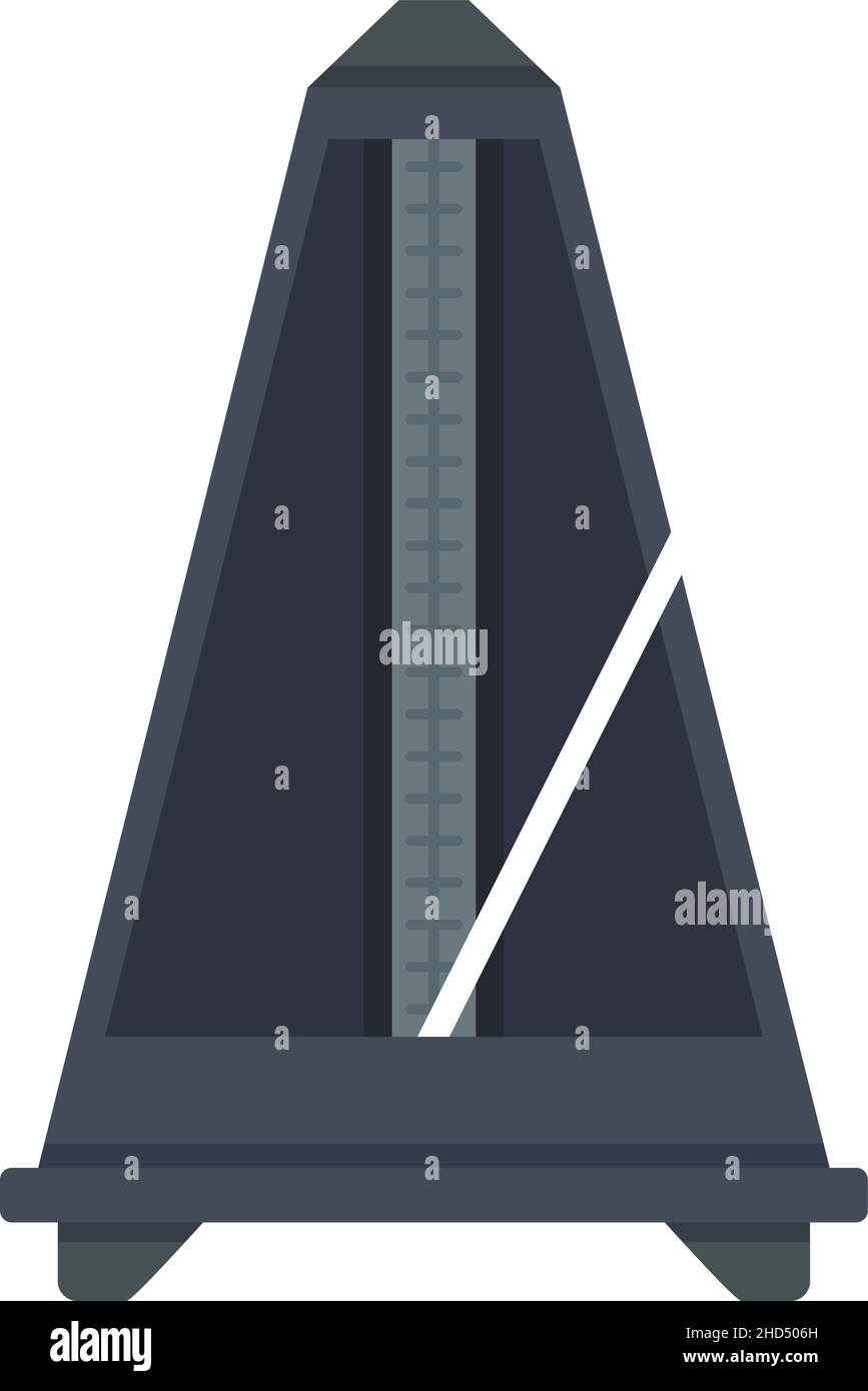 Icona metronomo classico. Illustrazione piatta dell'icona classica del vettore metronomo isolata su sfondo bianco Illustrazione Vettoriale