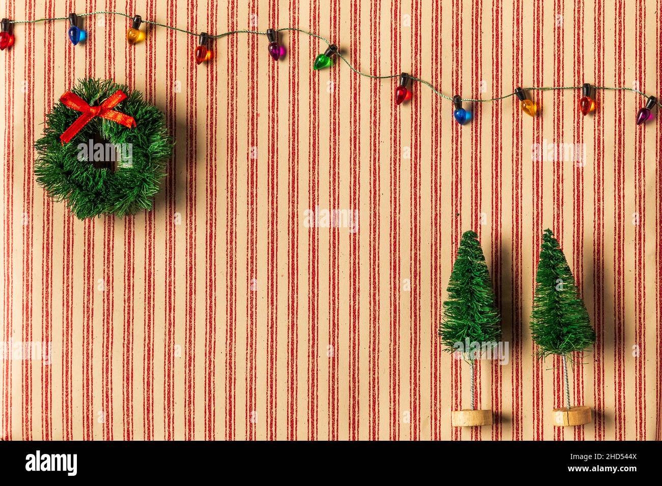 Festa Natale Flat Lay Scene Foto Stock