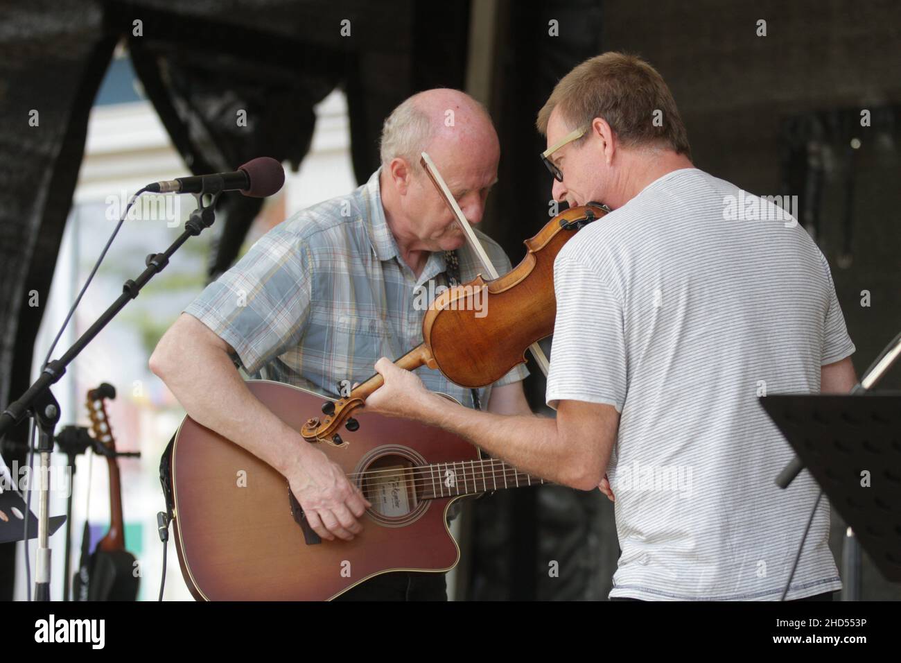 Musica per le strade della città di Kolding, nella parte centrale meridionale dello Jutland 2017 Foto Stock