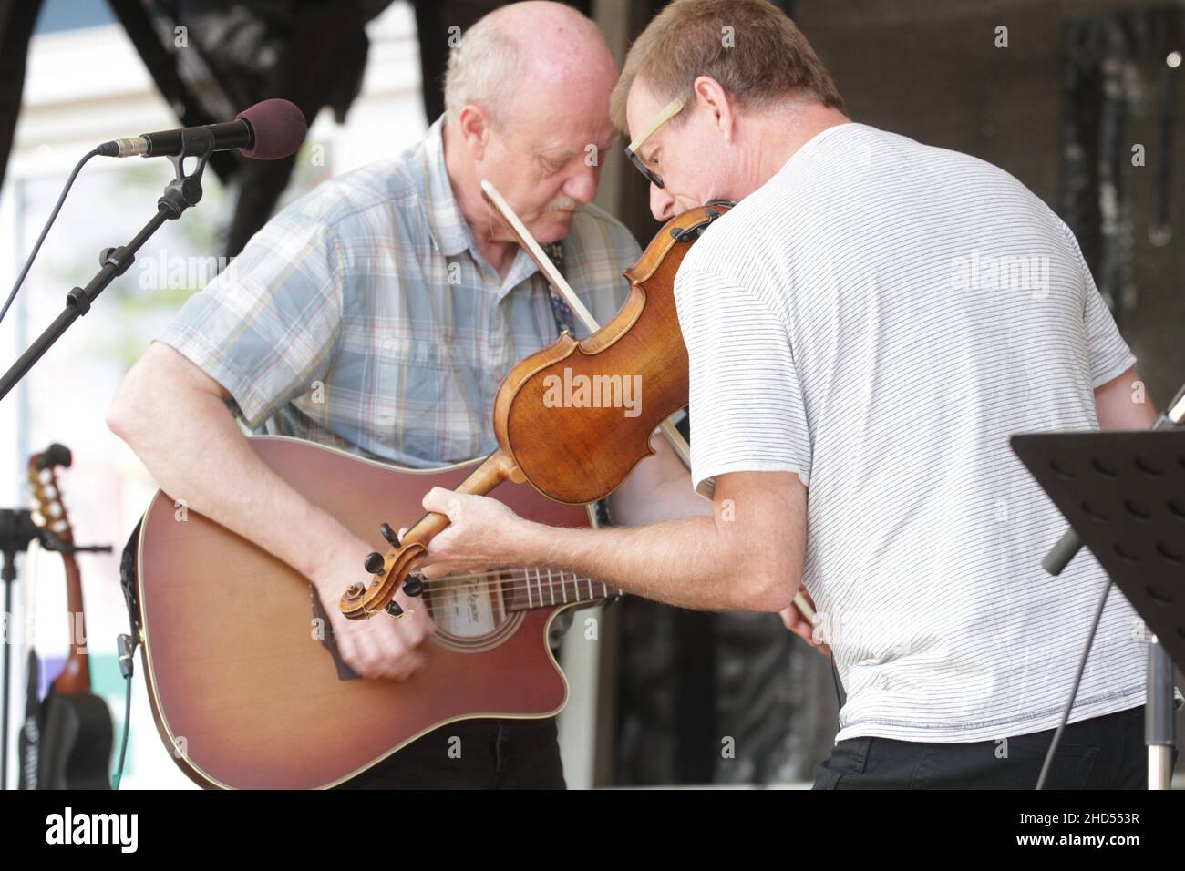 Musica per le strade della città di Kolding, nella parte centrale meridionale dello Jutland 2017 Foto Stock