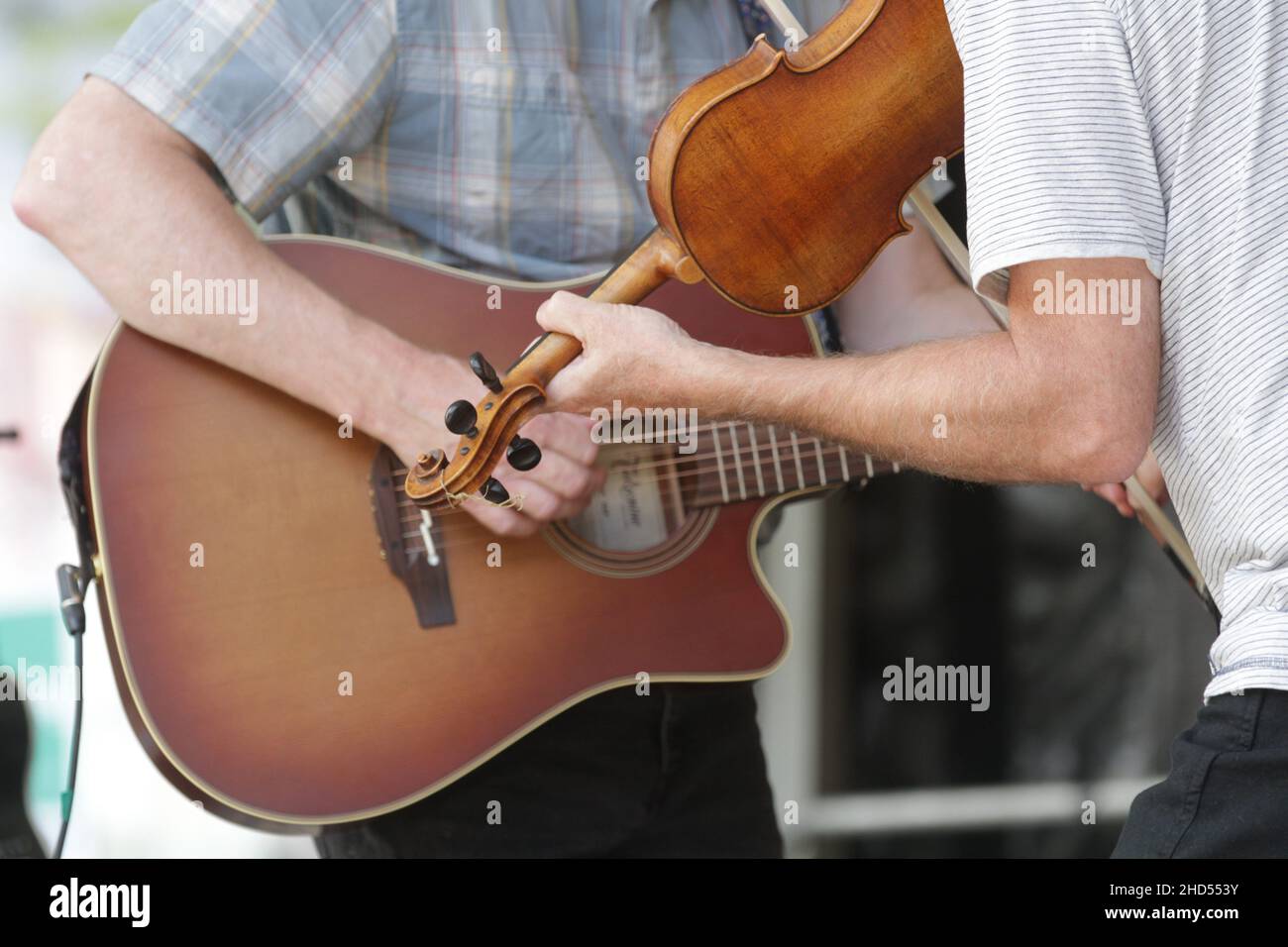 Musica per le strade della città di Kolding, nella parte centrale meridionale dello Jutland 2017 Foto Stock
