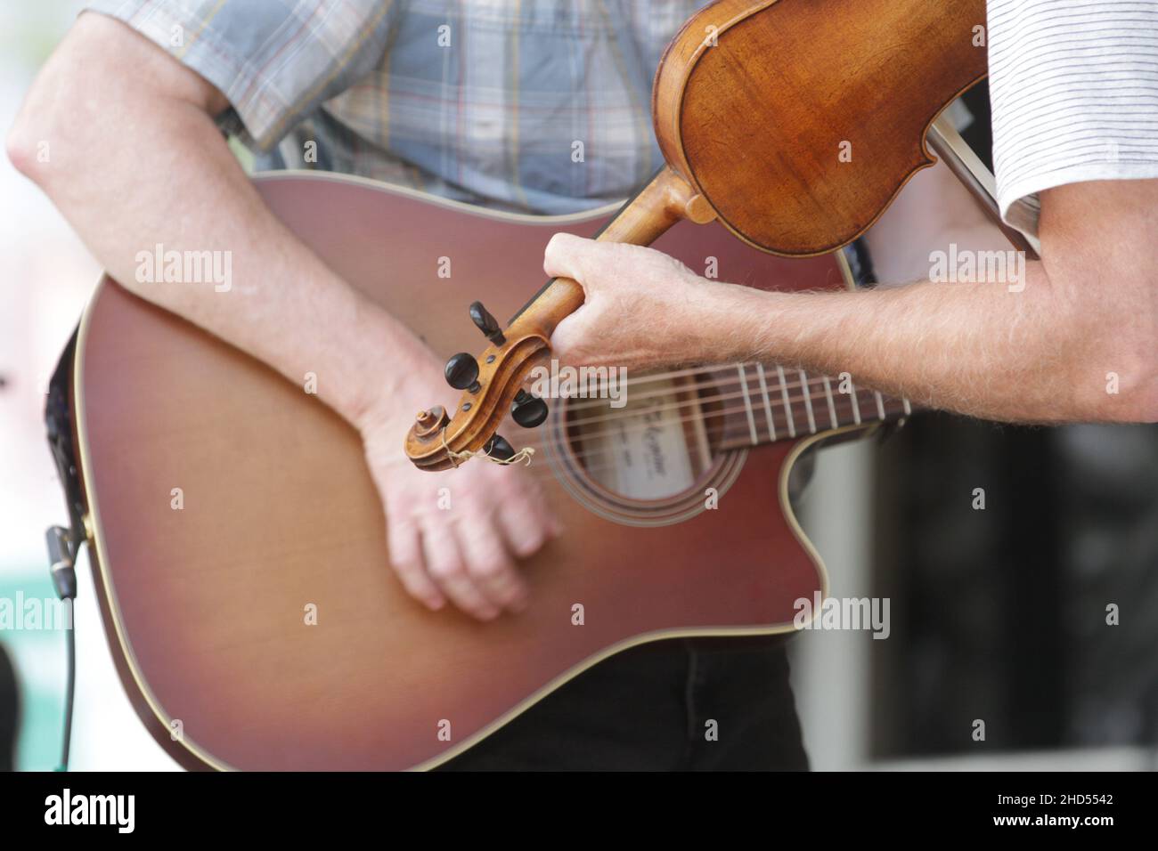 Musica per le strade della città di Kolding, nella parte centrale meridionale dello Jutland 2017 Foto Stock