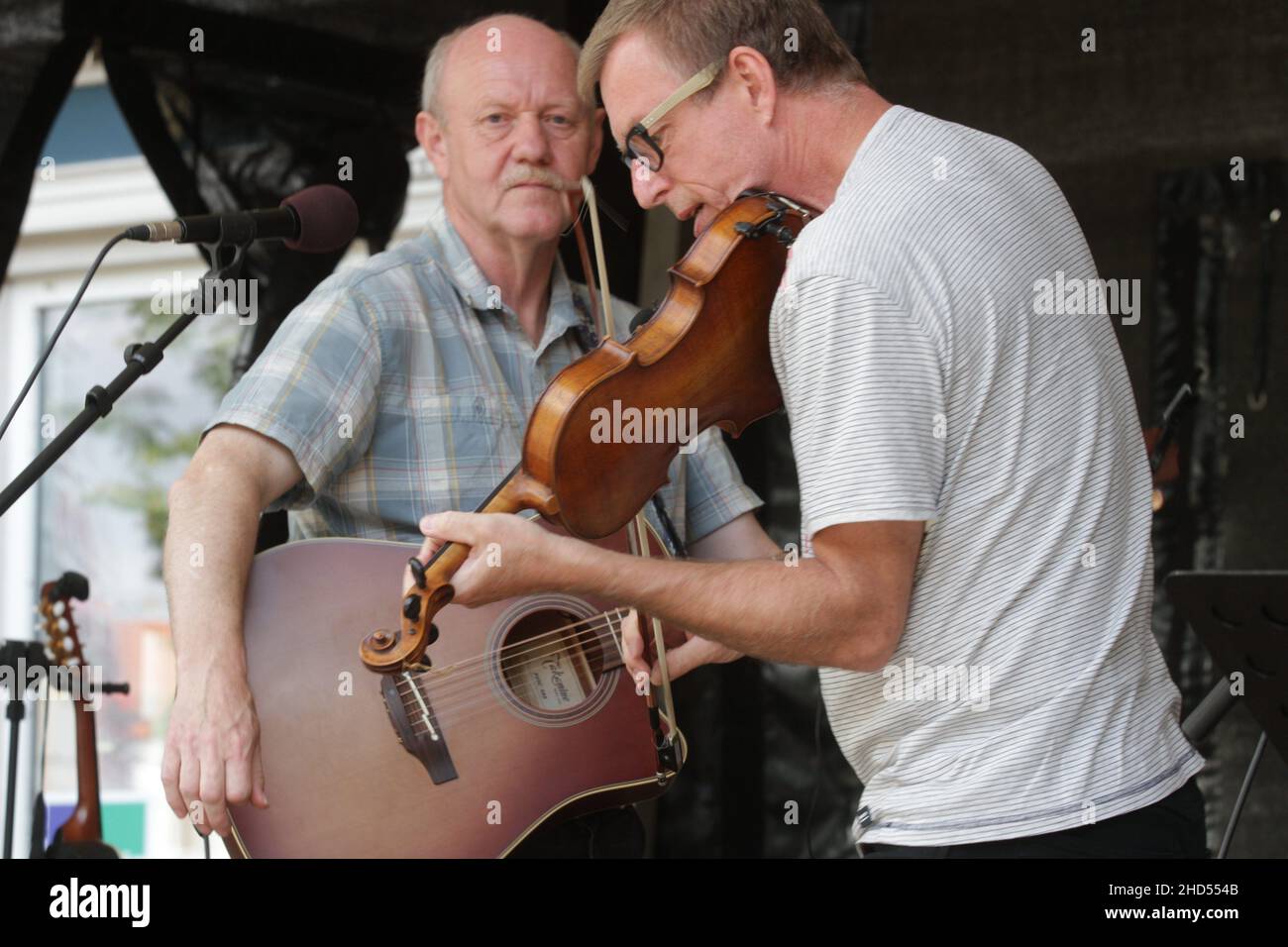 Musica per le strade della città di Kolding, nella parte centrale meridionale dello Jutland 2017 Foto Stock