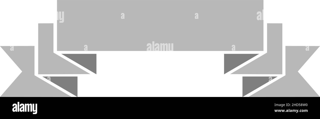 Banner a nastro. Etichetta decorativa vuota in stile retrò vintage Illustrazione Vettoriale