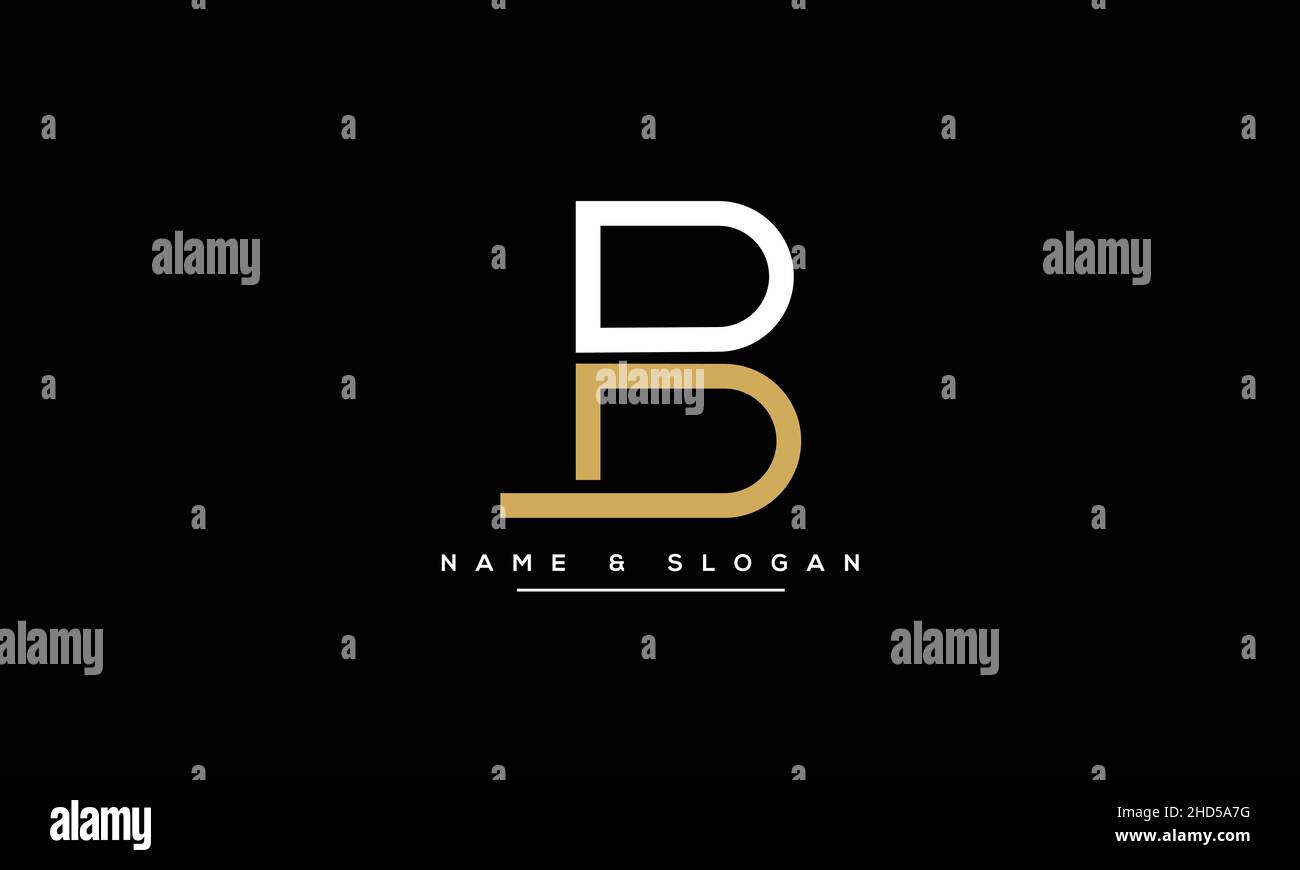 BD, DB Abstract Letters Logo Monogram Illustrazione Vettoriale