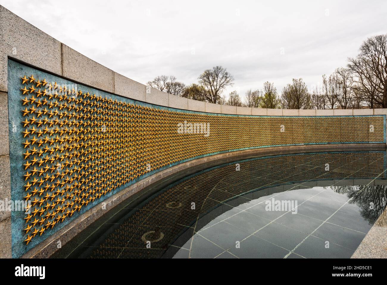 Muro della stella d'oro al World War II Memorial, Washington, DC USA Foto Stock