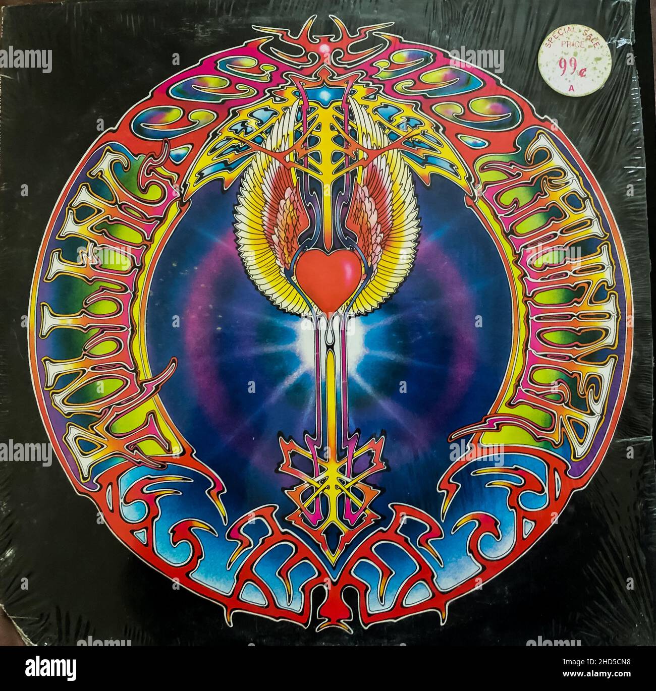 New York, NY, Rock Album copertina, musica 1970s, stile psichedelico, album classici in vinile rock Foto Stock